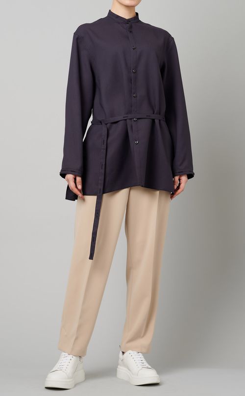 スタンドカラーシャツ