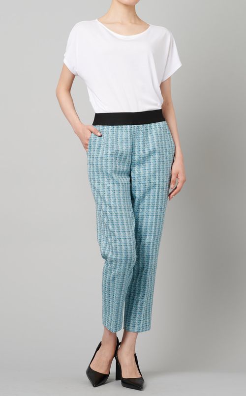 ツイードテーパードクロップドパンツ