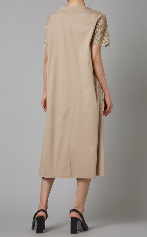 レース切替フレアワンピース