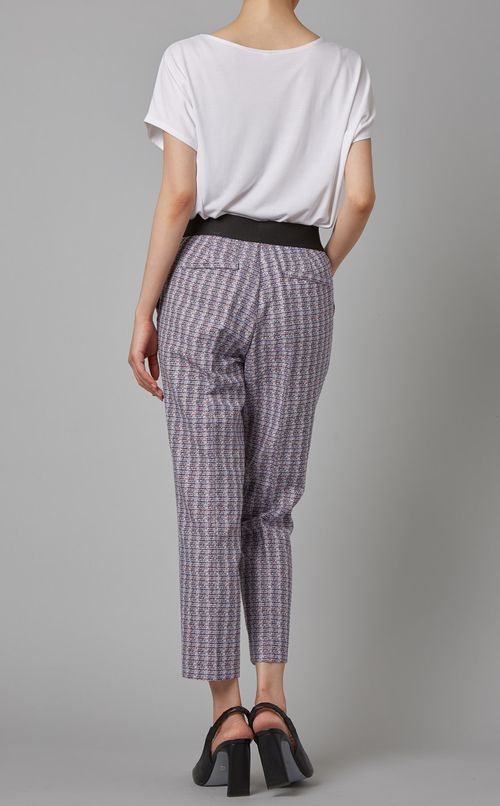 ツイードテーパードクロップドパンツ