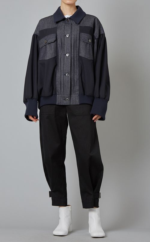 デニムコンビブルゾン