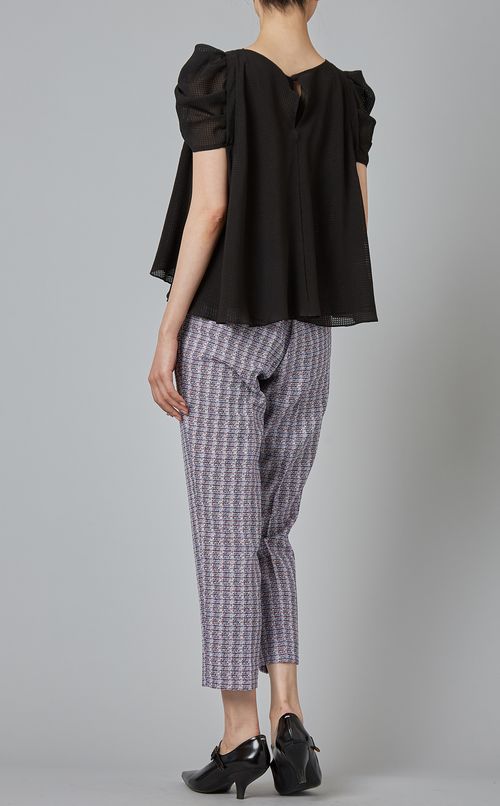 シルクオーガンジードットブラウス