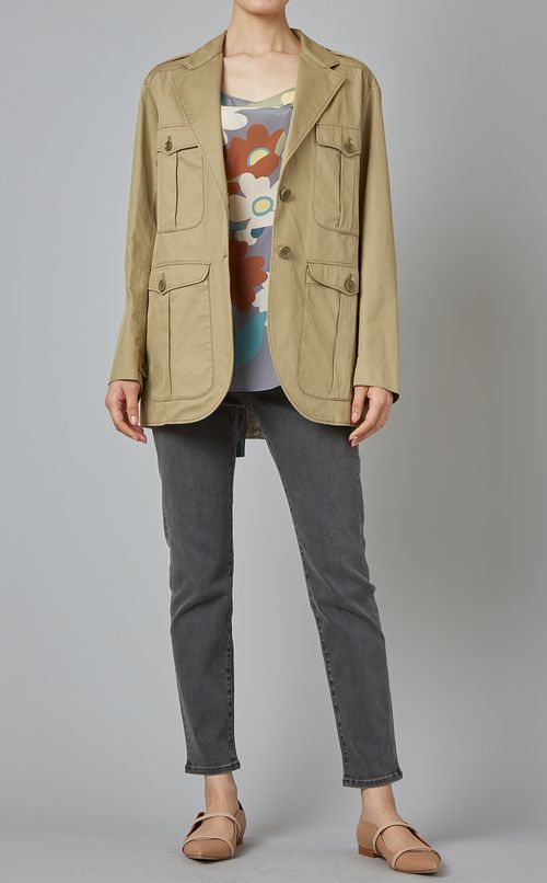 シルクフラワーノースリーブプルオーバー