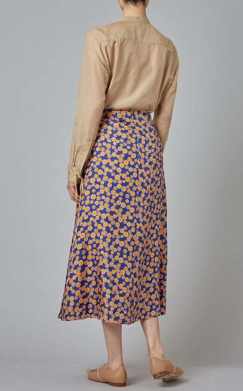 フラワープリントフレアスカート