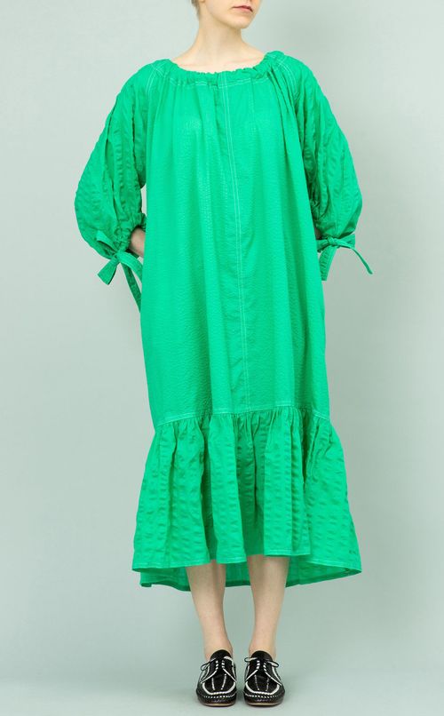 コットンシフォンギャザーワンピース