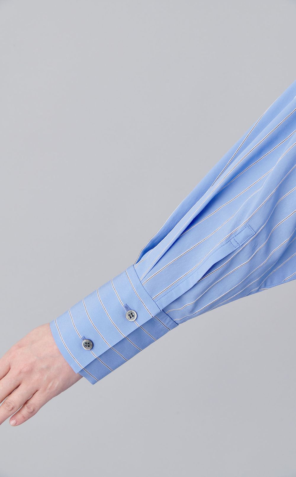 立体ストライプロングシャツワンピース