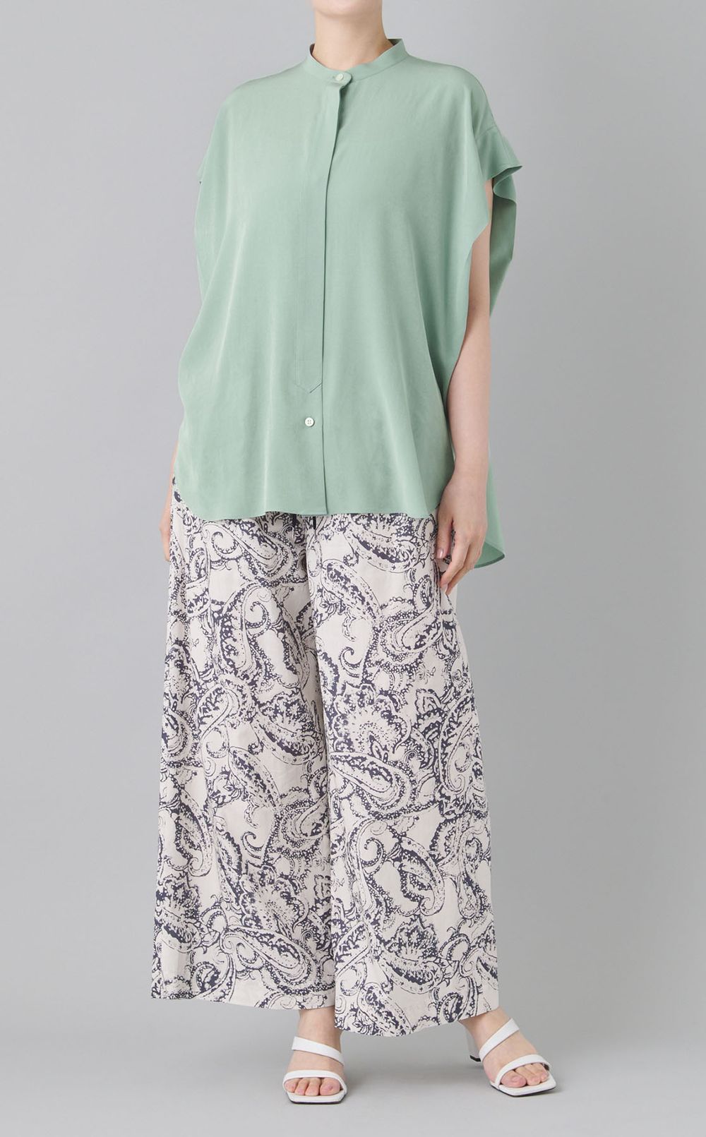 ペイズリープリントイージーパンツ