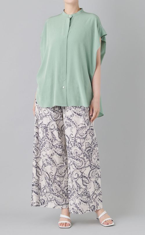 マイクロクレープハーフスリーブシャツ