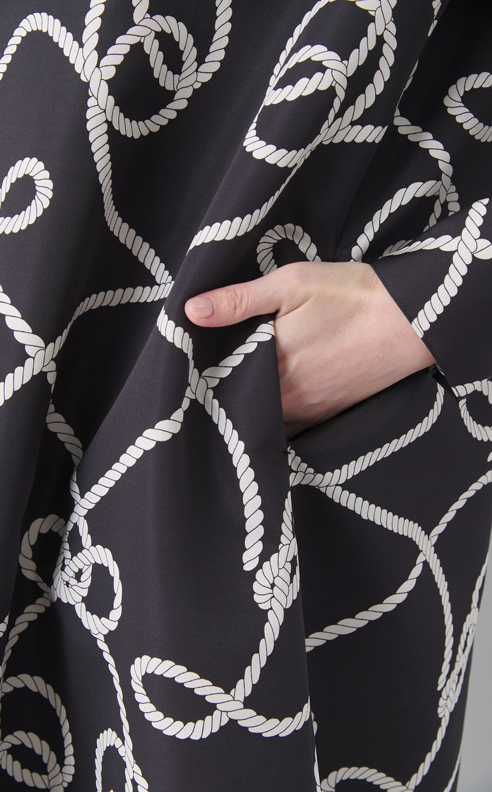 ロープ柄スキッパーワンピース