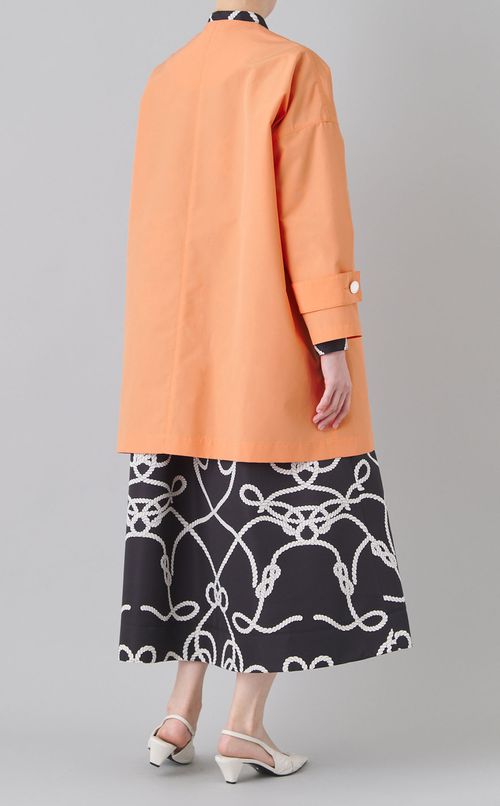 ノーカラーワイドミディコート