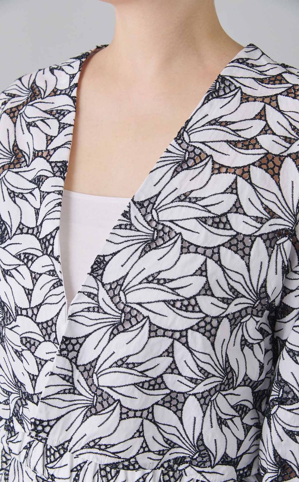 フラワー刺繍ボレロブラウス