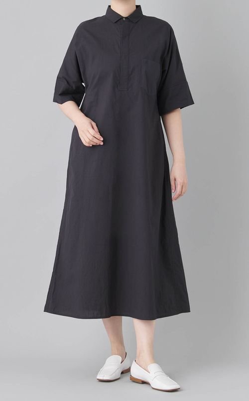 スキッパーオーバーシャツワンピース