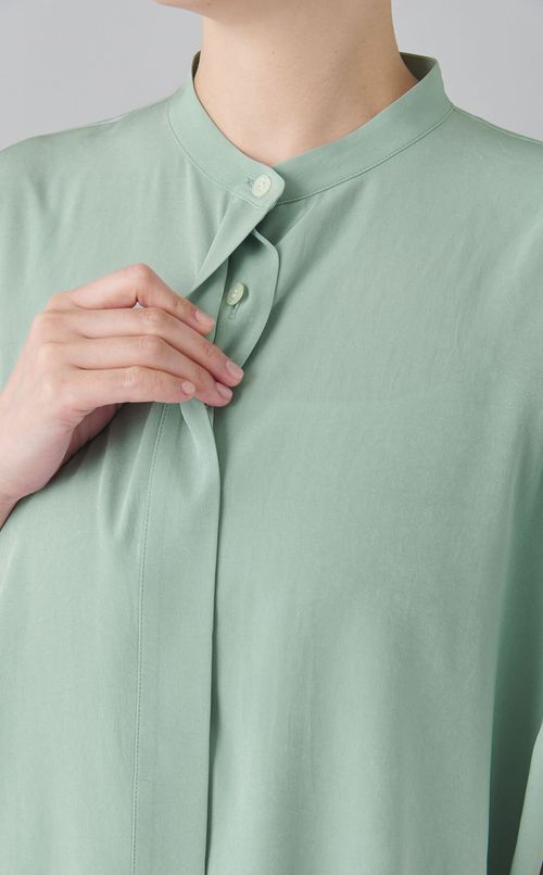 マイクロクレープハーフスリーブシャツ