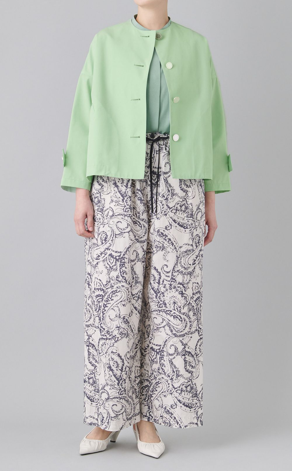 ペイズリープリントイージーパンツ