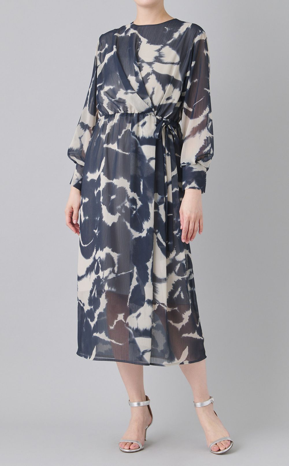 楊柳プリントワンピース