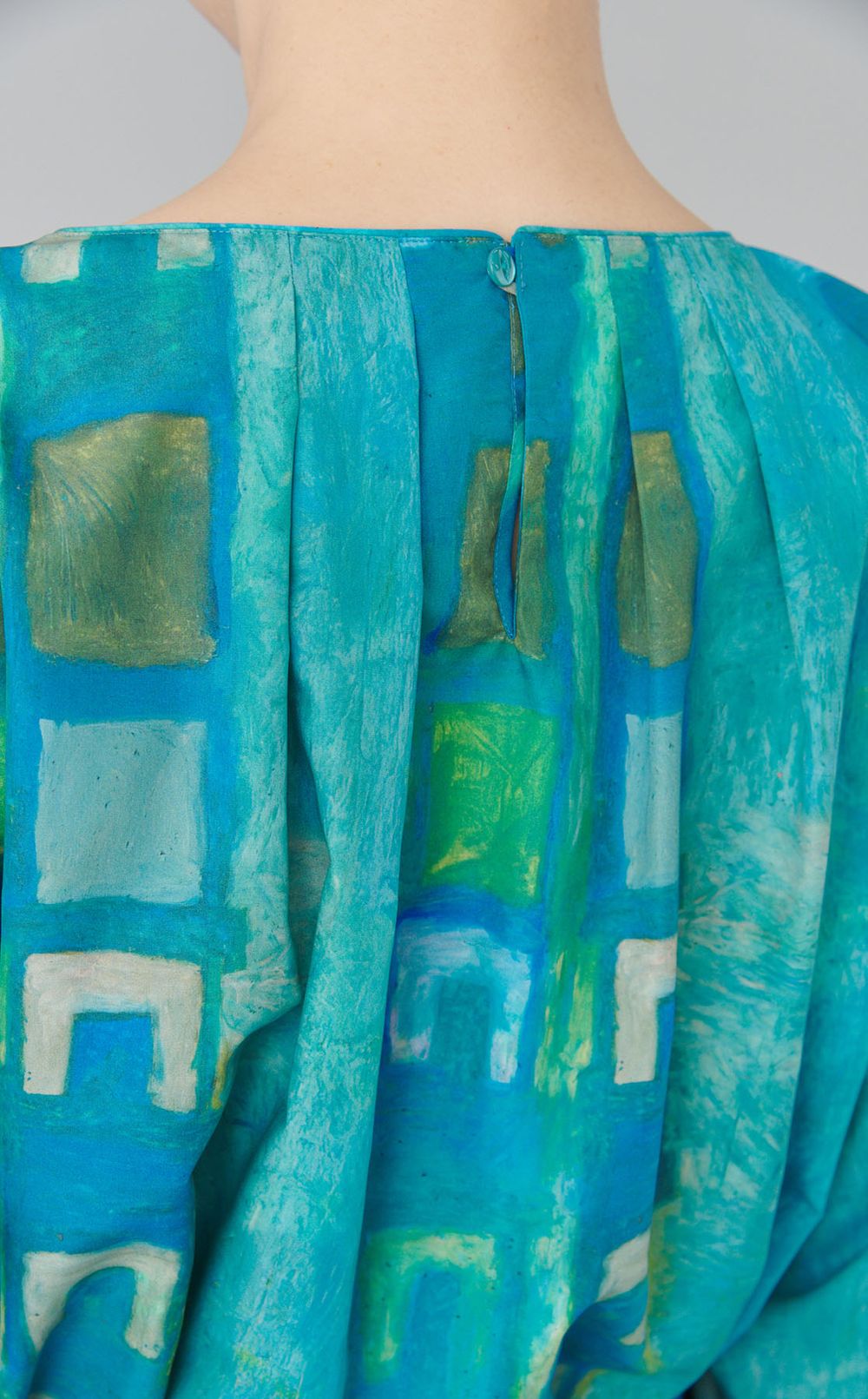 プリントクルーネックワンピース