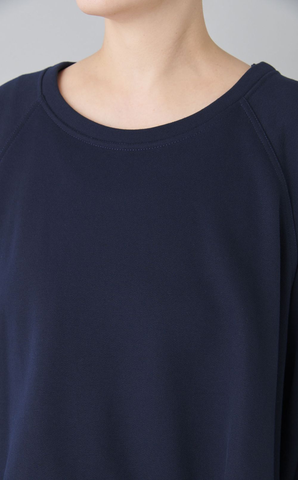 スウェット切替ロングワンピース