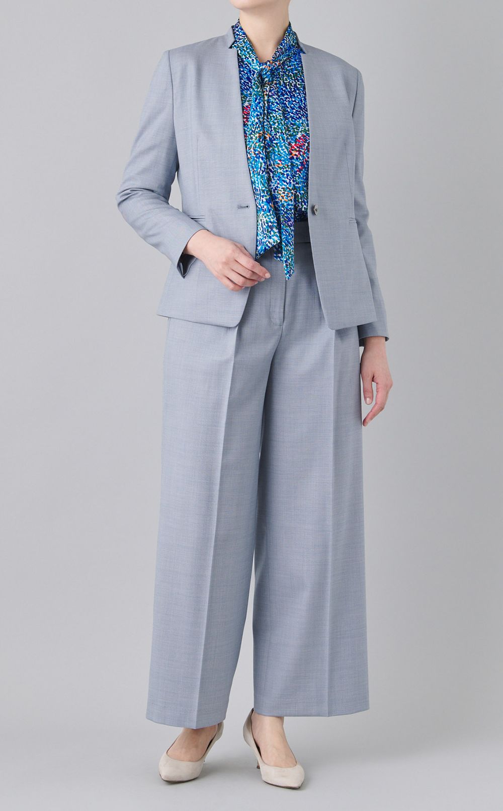 センタープレスワイドパンツ