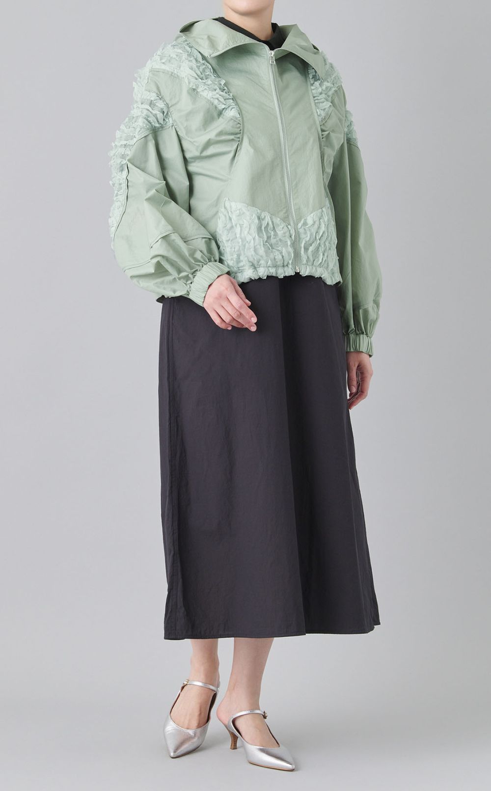 スキッパーオーバーシャツワンピース