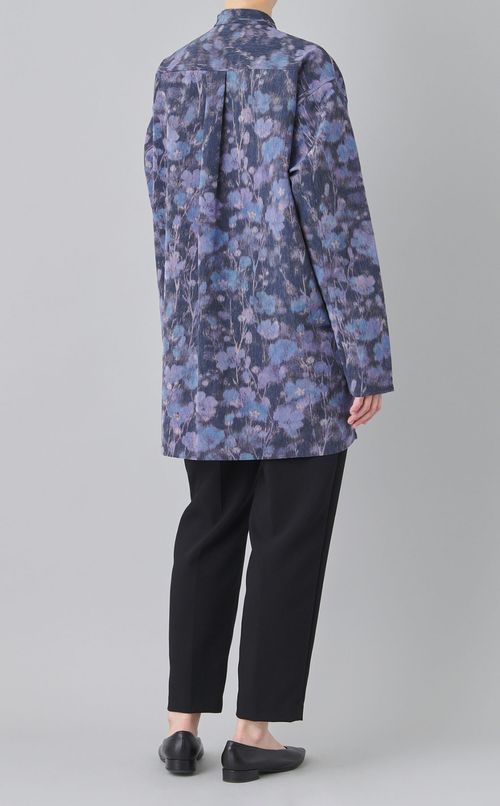 フラワープリントロングスリーブシャツ