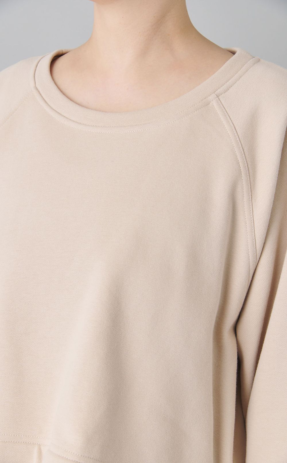 スウェット切替ロングワンピース