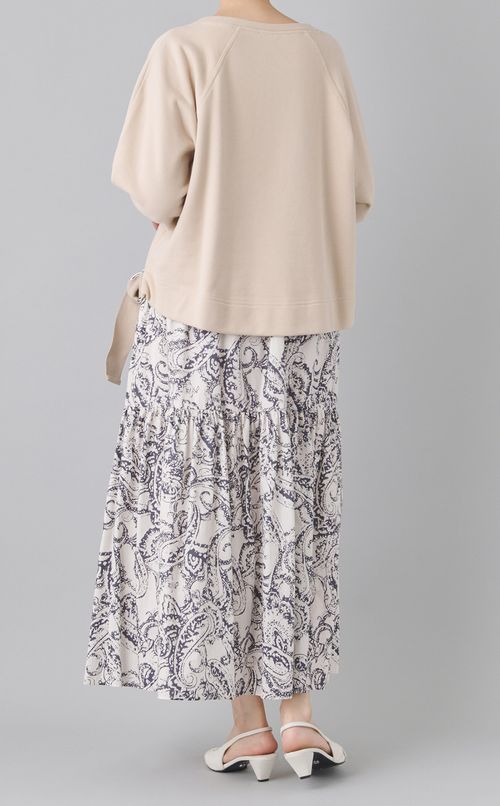 ペイズリープリントロングスカート