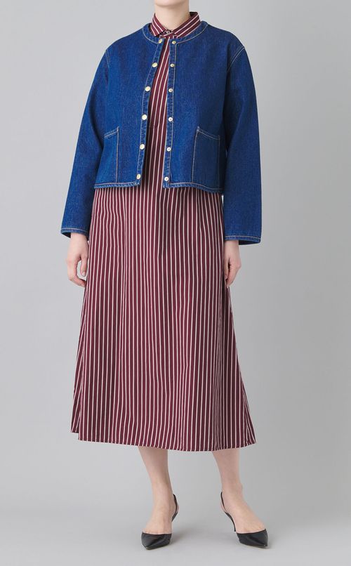 スキッパーオーバーシャツワンピース