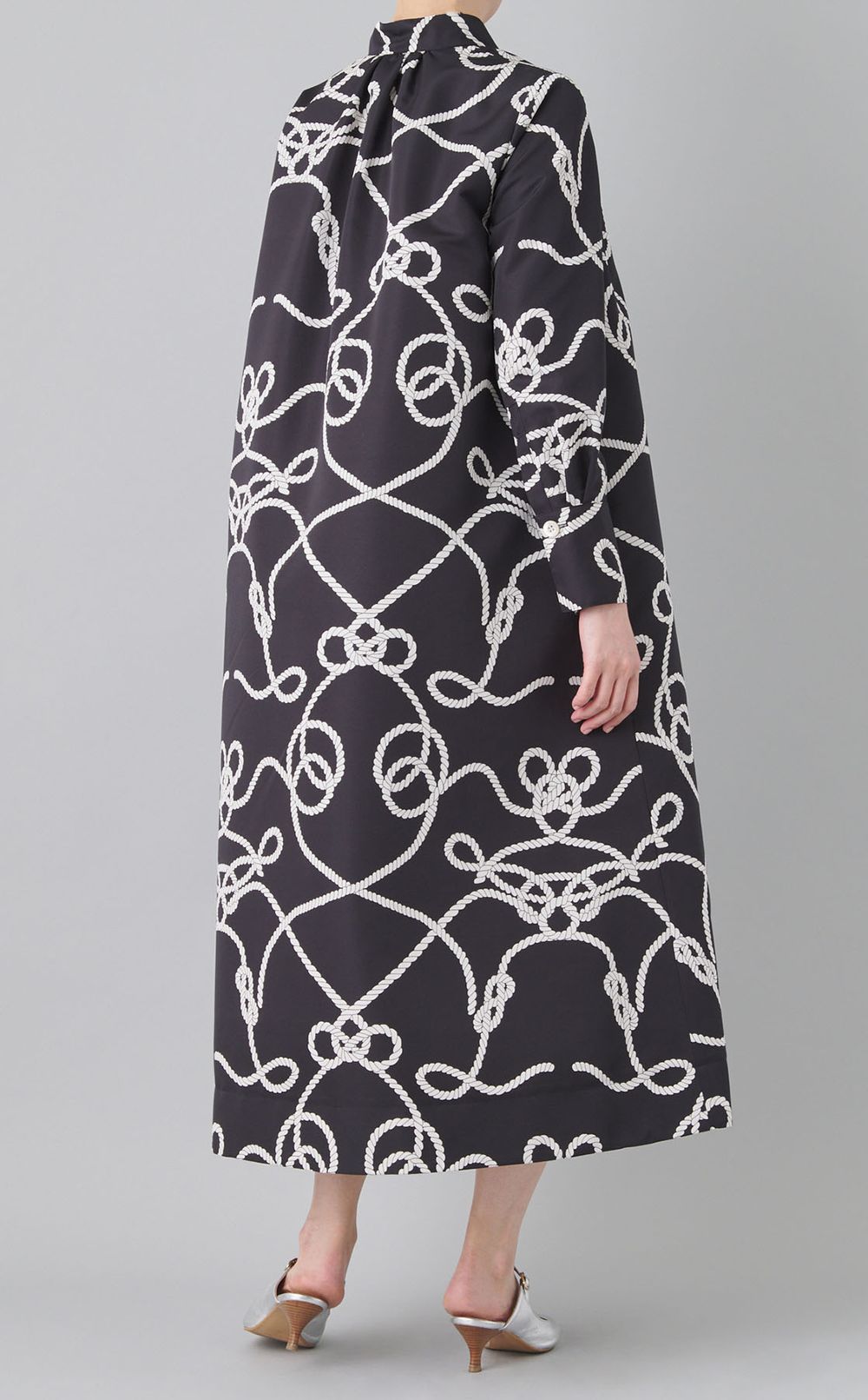 ロープ柄スキッパーワンピース