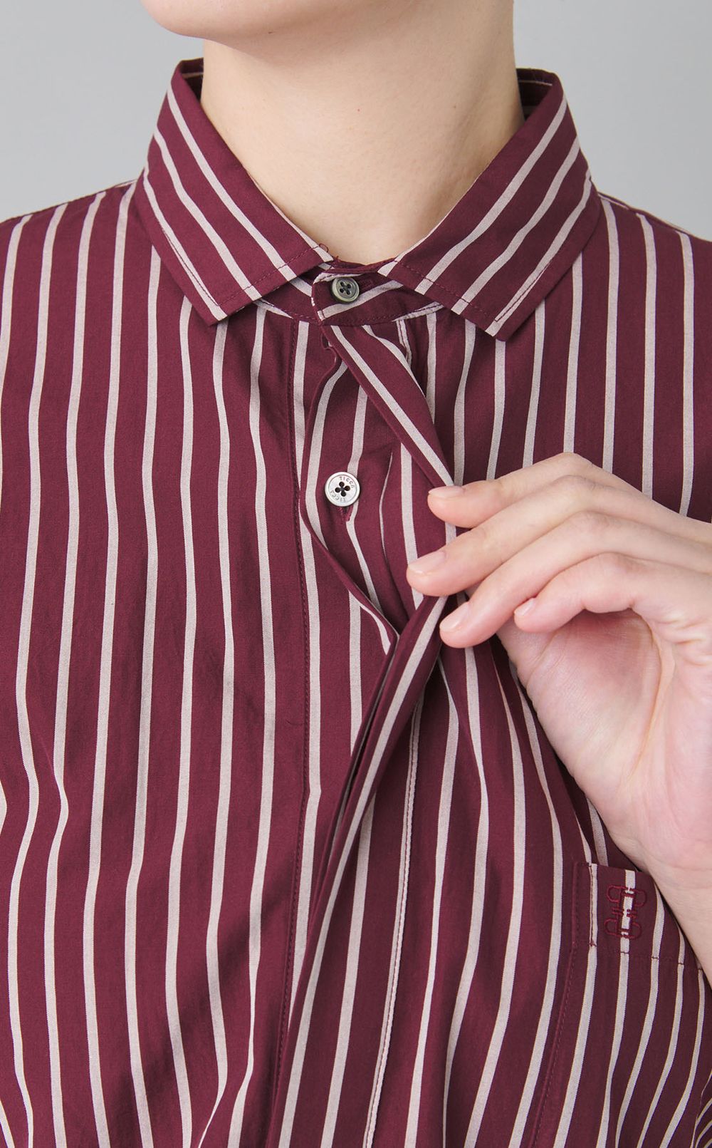 スキッパーオーバーシャツワンピース