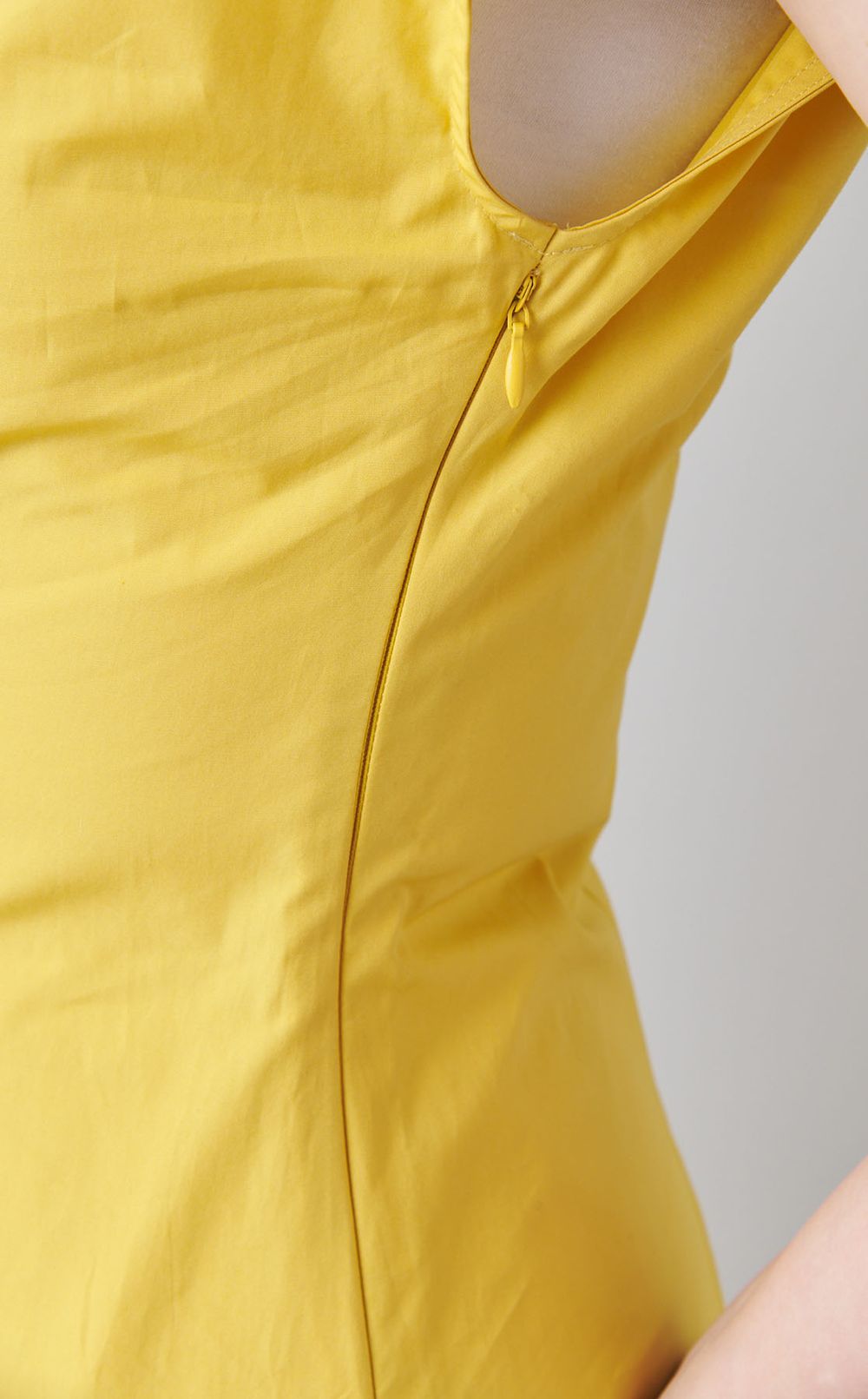 コットンフレンチスリーブシャツワンピース