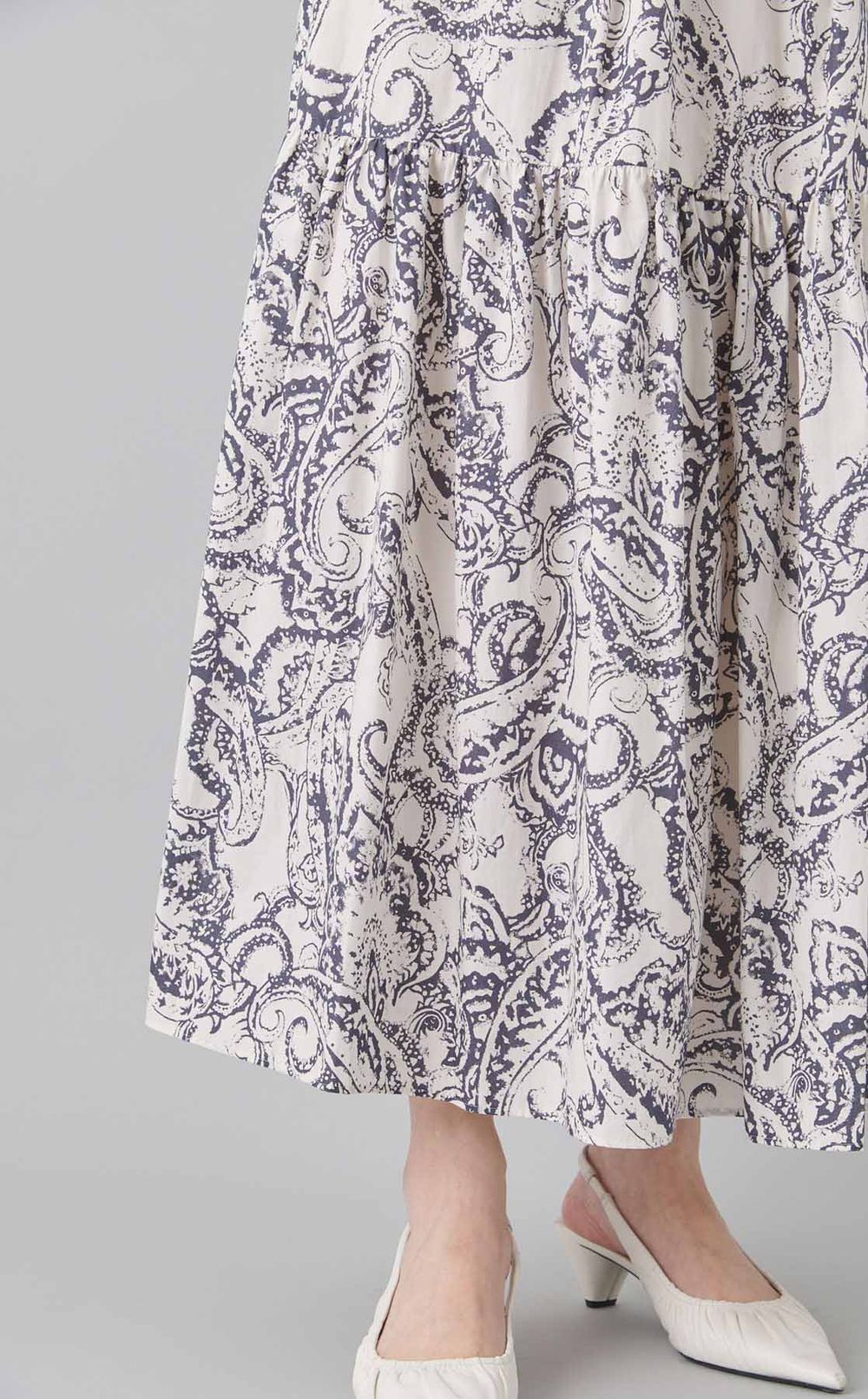 ペイズリープリントロングスカート