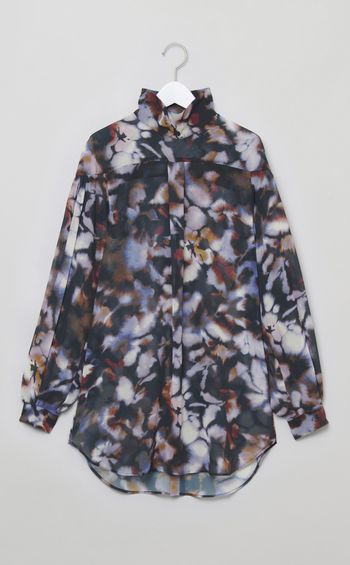 プリントジョーゼットブラウス