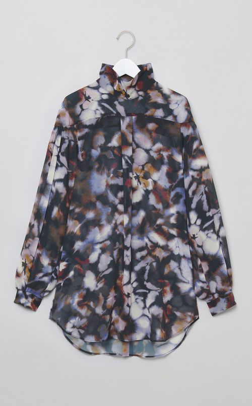 プリントジョーゼットブラウス