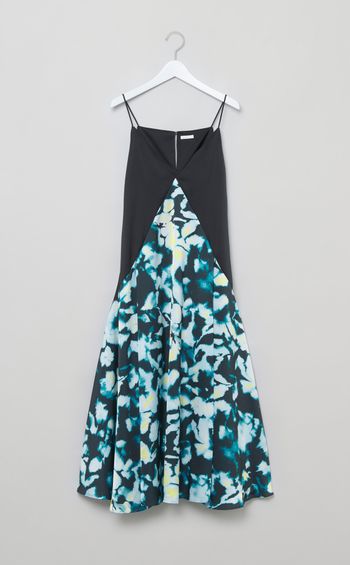 プリン卜切替キャミソールワンピース