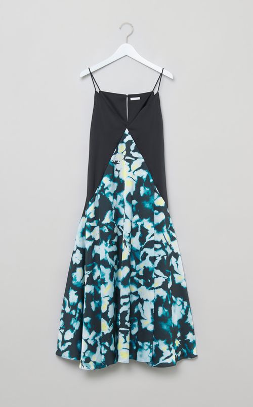 プリン卜切替キャミソールワンピース