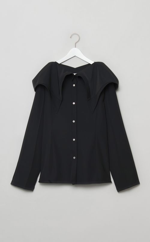 コットンビッグカラーブラウス