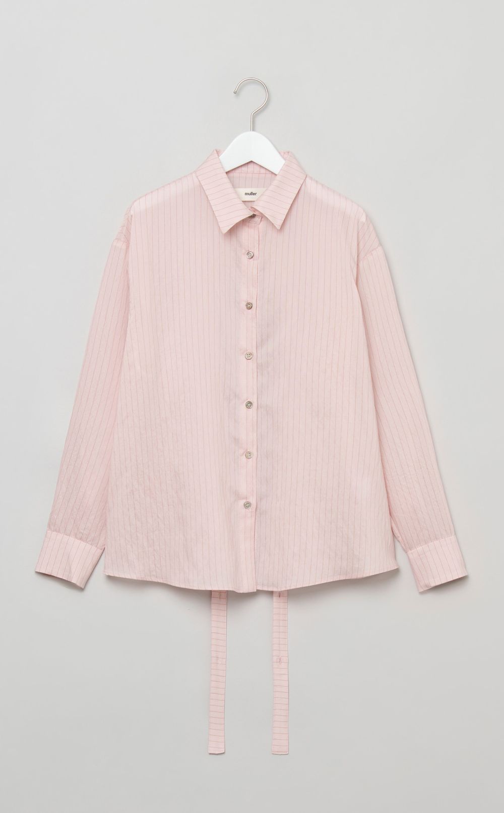 ストライプバックオープンシャツ