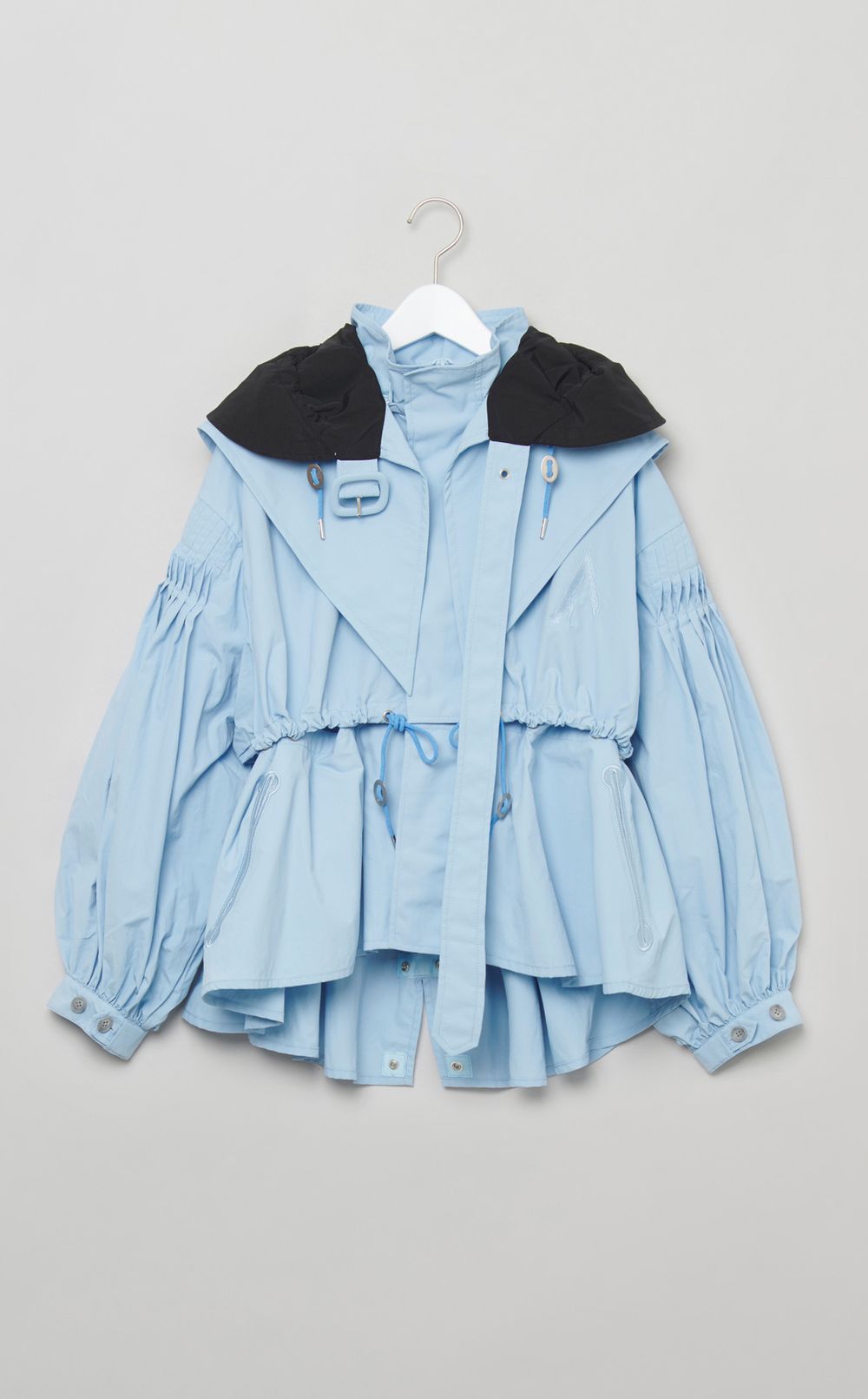 ナイロンピンタックショートブルゾン