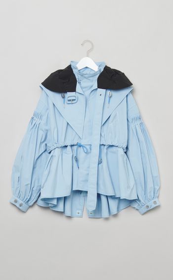 ナイロンピンタックショートブルゾン