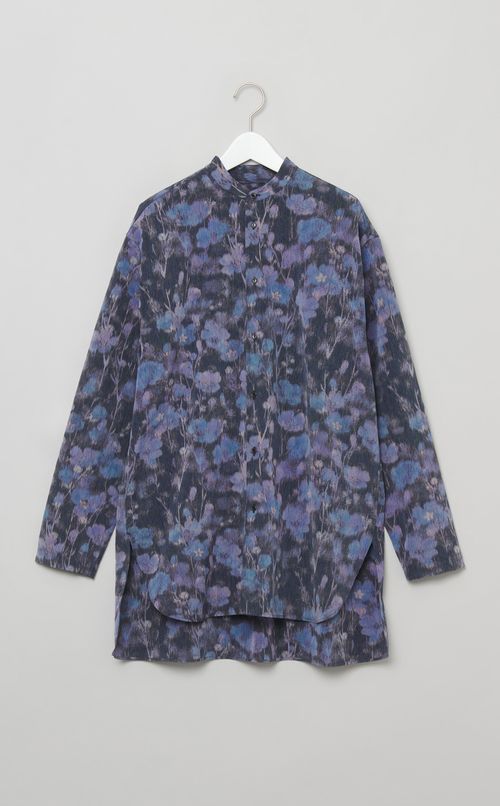 フラワープリントロングスリーブシャツ
