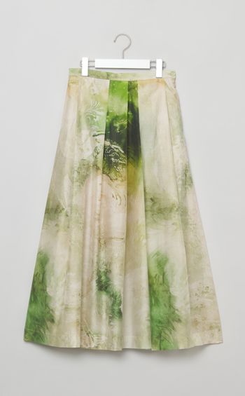 マーブルペイズリーギャザースカート