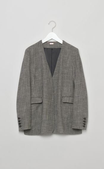 ノーカラーライトジャケット