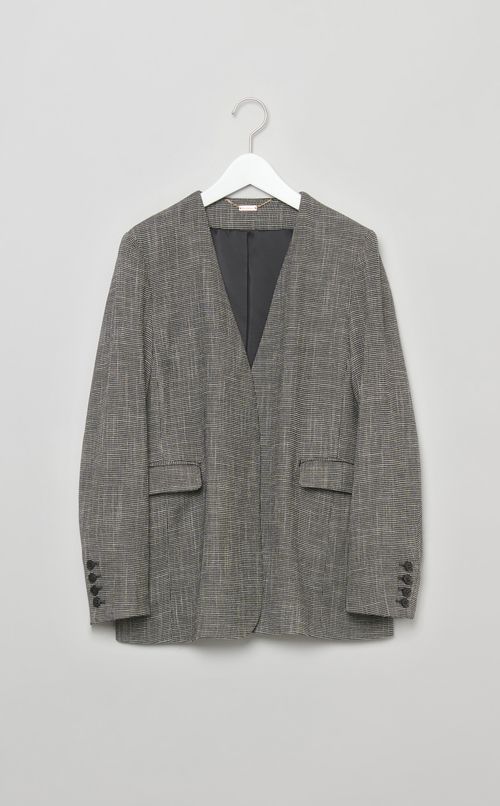 ノーカラーライトジャケット