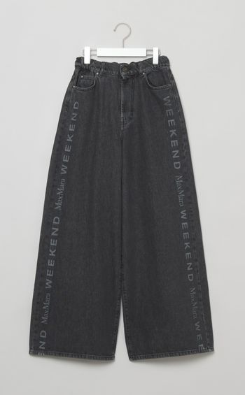 ウォッシュドブラックデニムパンツ