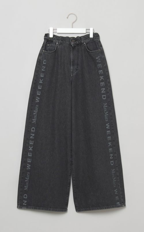 ウォッシュドブラックデニムパンツ