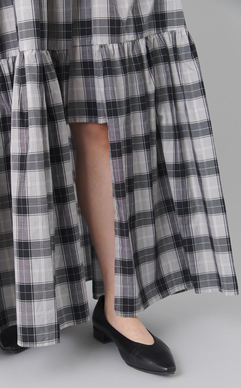 チェックティアードロングスカー卜