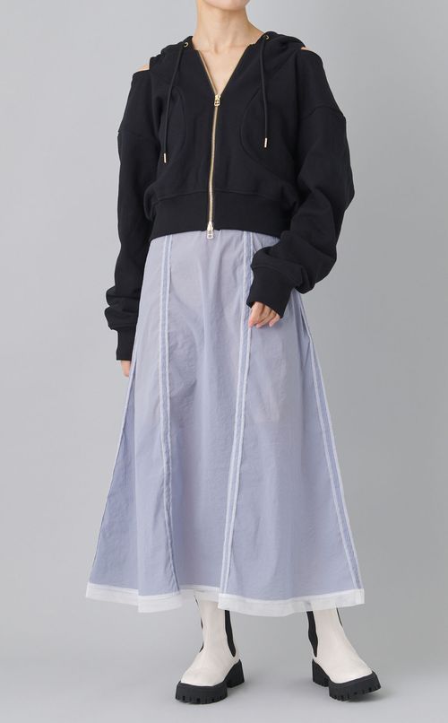 ショルダースリットスウェットフーディ