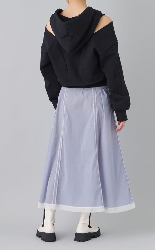 ショルダースリットスウェットフーディ