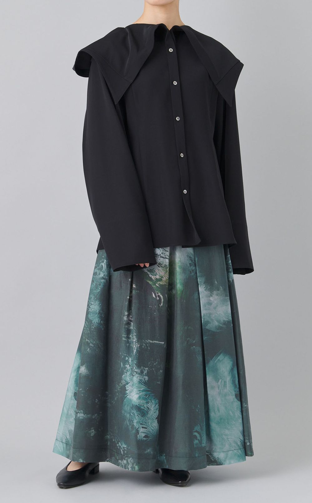 コットンビッグカラーブラウス