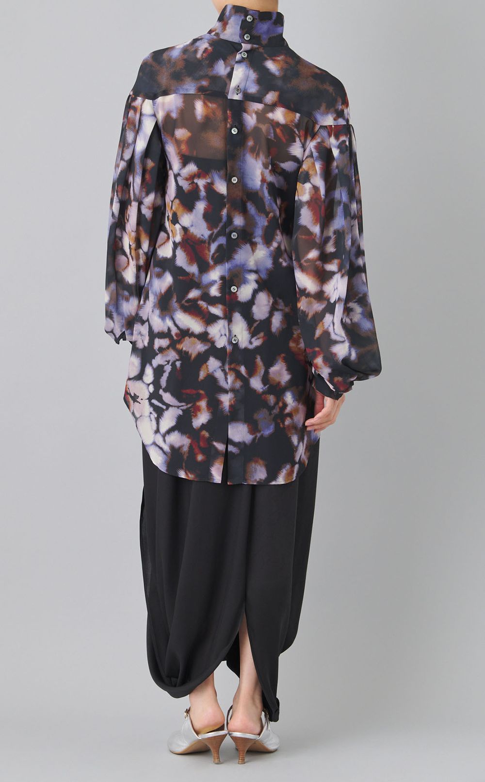 プリントジョーゼットブラウス